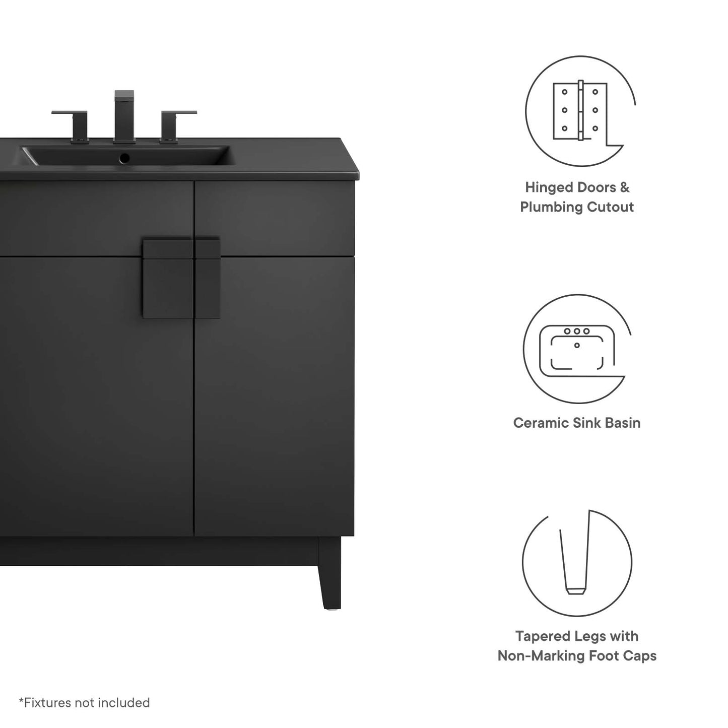 Miles 36” Bathroom Vanity By Modway - EEI-6485 | Bathroom Accessories | Modishstore - 10