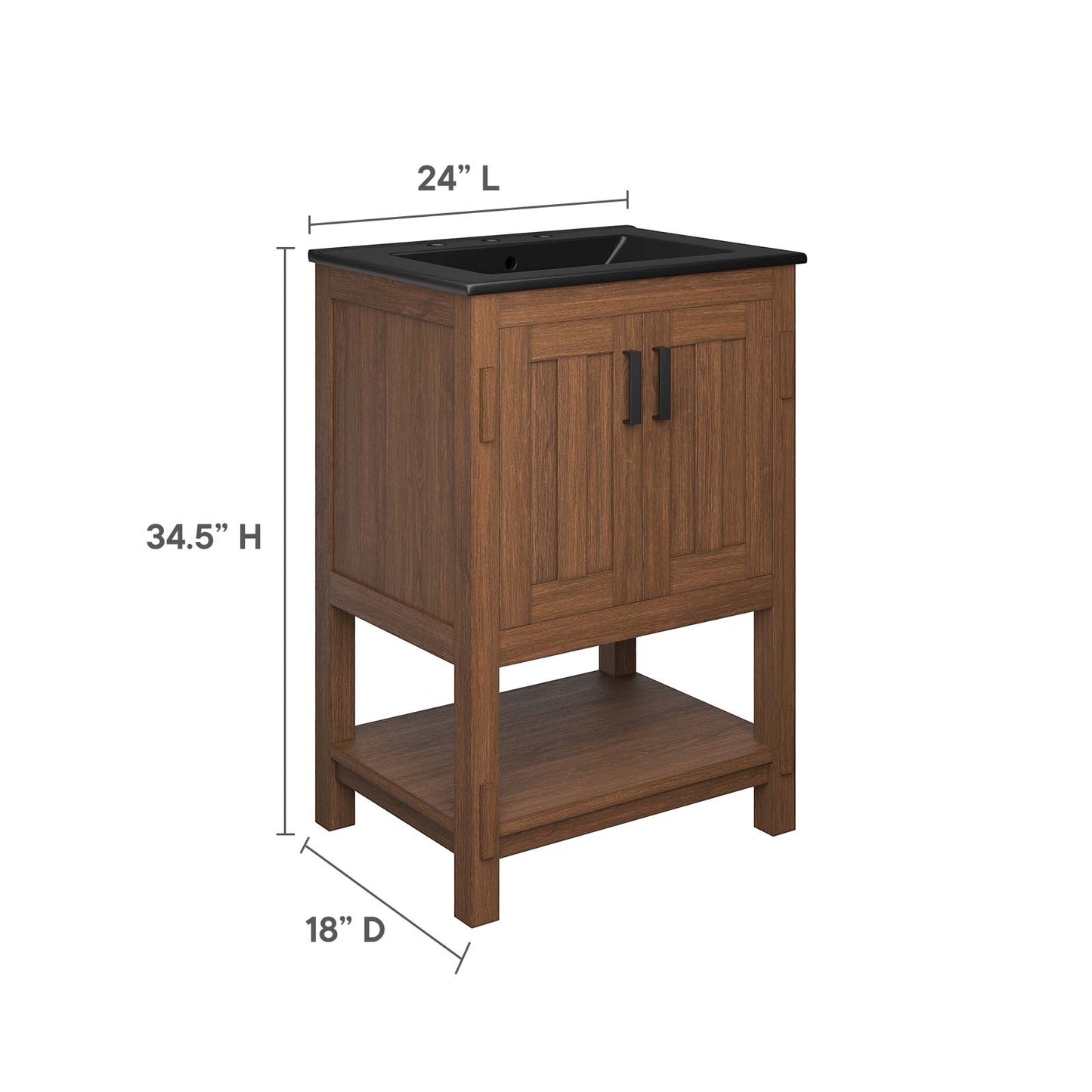 Ashlyn 24” Wood Bathroom Vanity By Modway - EEI-6534 | Bathroom Accessories | Modishstore - 9