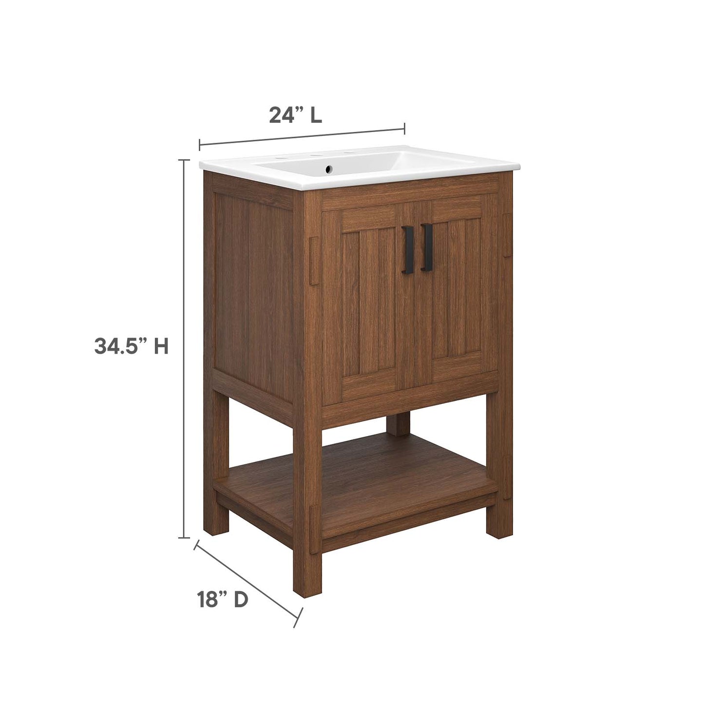 Ashlyn 24” Wood Bathroom Vanity By Modway - EEI-6534 | Bathroom Accessories | Modishstore - 18