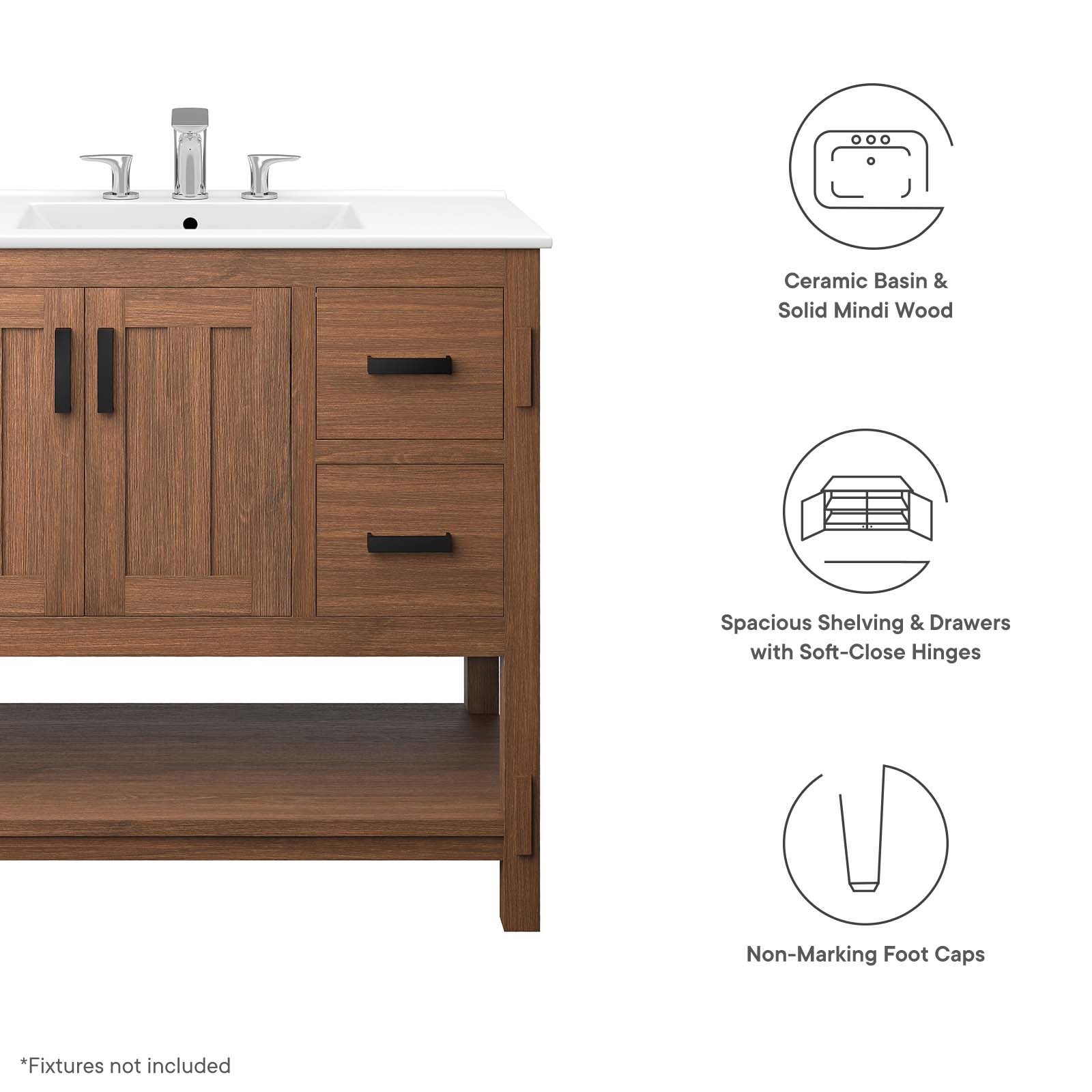 Ashlyn 36” Wood Bathroom Vanity By Modway - EEI-6535 | Bathroom Accessories | Modishstore - 20