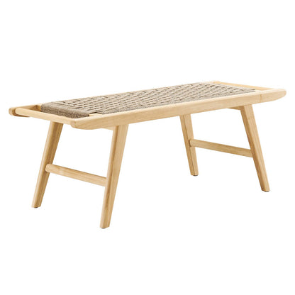 Saoirse 47" Wove Rope Wood Bench By Modway - EEI-6552 | Benches | Modishstore - 9