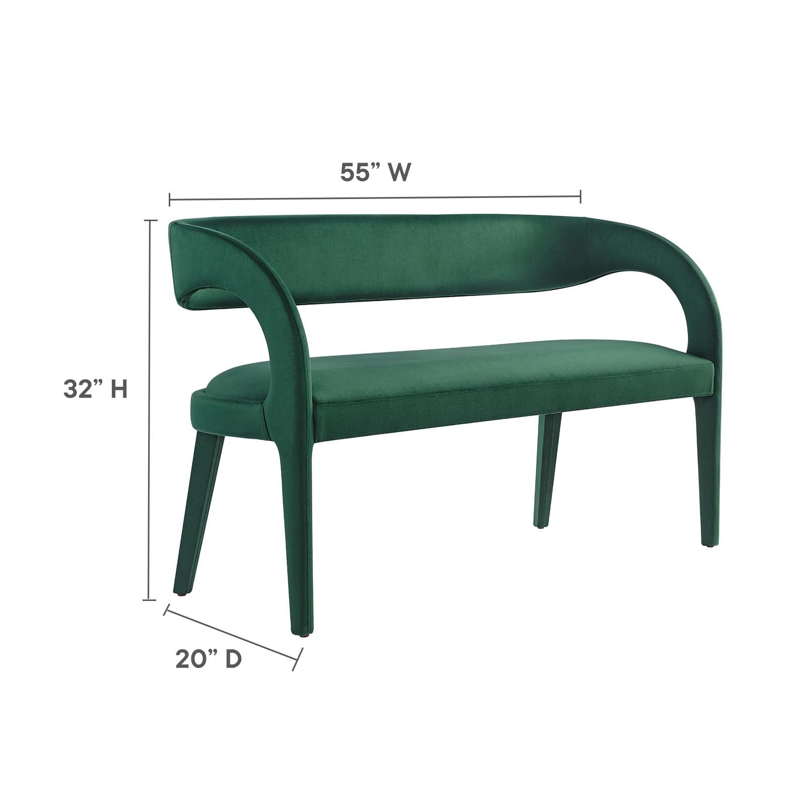 Pinnacle Performance Velvet Accent Bench By Modway - EEI-6572 | Benches | Modishstore - 15