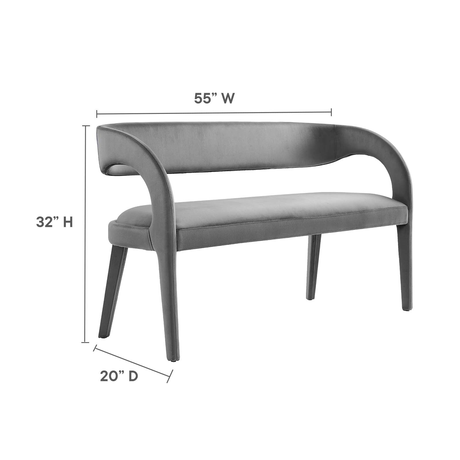 Pinnacle Performance Velvet Accent Bench By Modway - EEI-6572 | Benches | Modishstore - 23