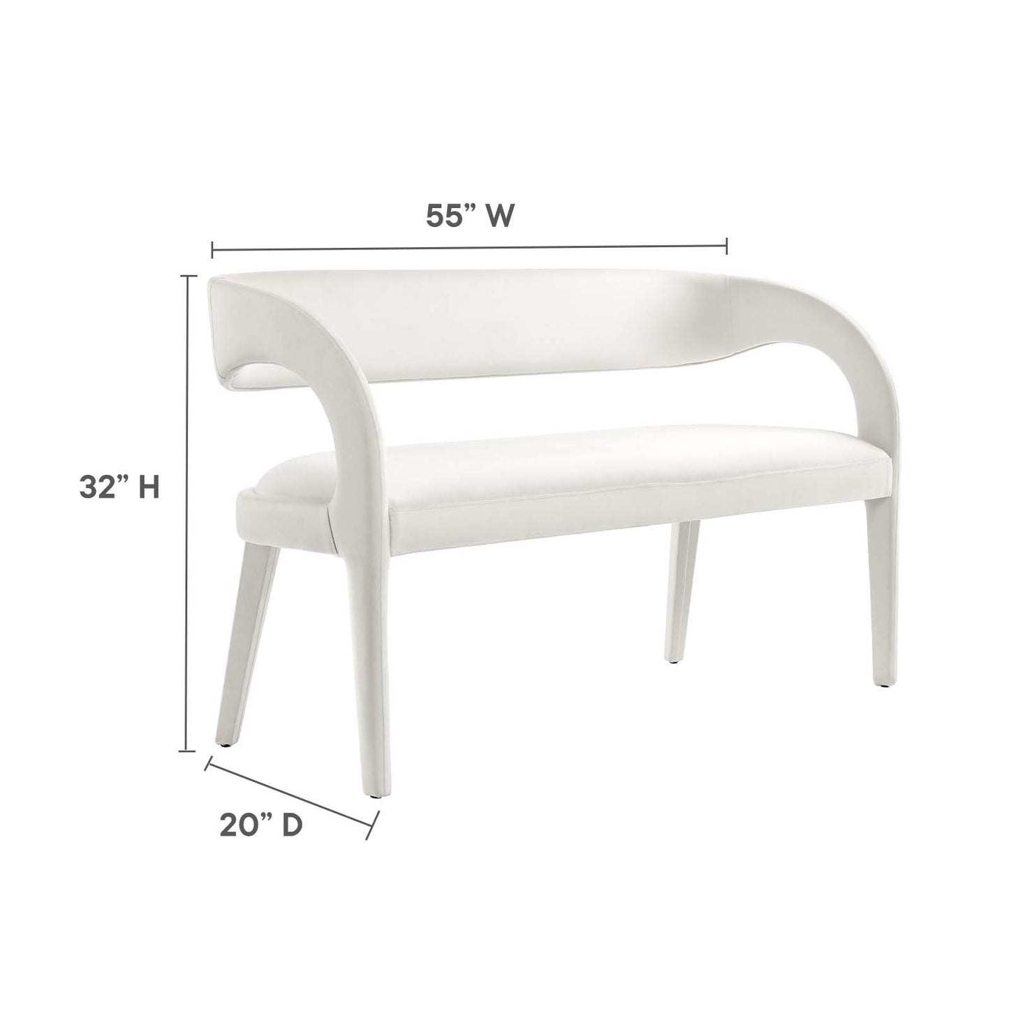 Pinnacle Performance Velvet Accent Bench By Modway - EEI-6572 | Benches | Modishstore - 31