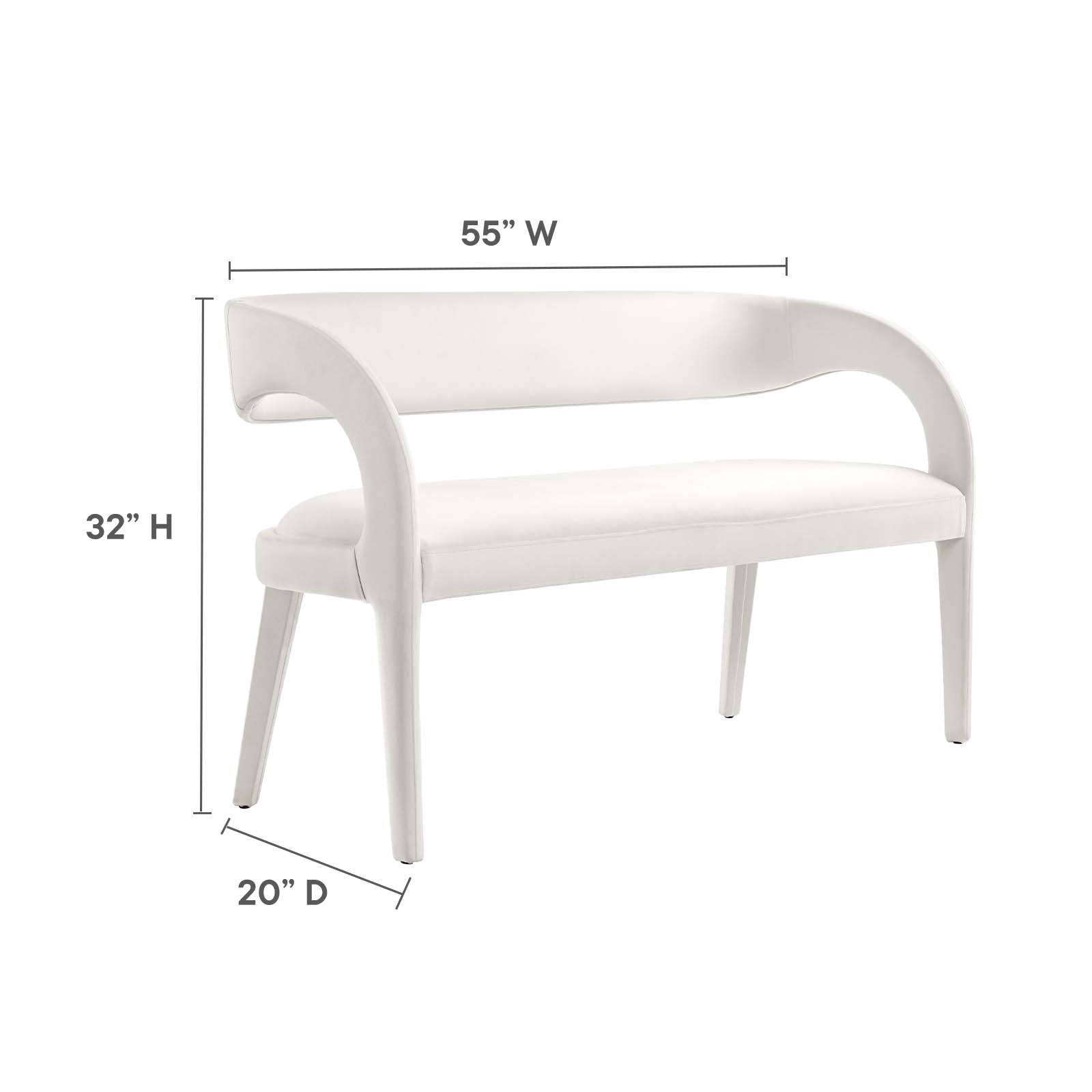 Pinnacle Performance Velvet Accent Bench By Modway - EEI-6572 | Benches | Modishstore - 31