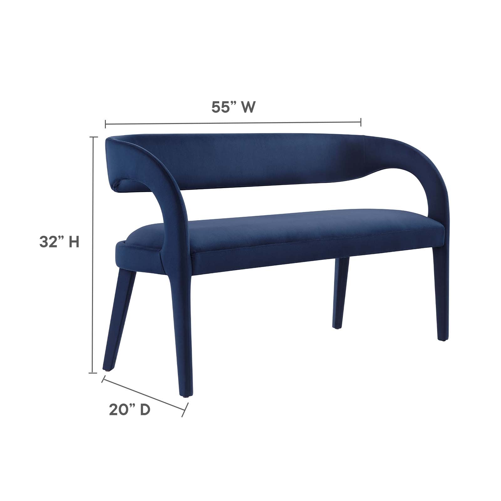 Pinnacle Performance Velvet Accent Bench By Modway - EEI-6572 | Benches | Modishstore - 39