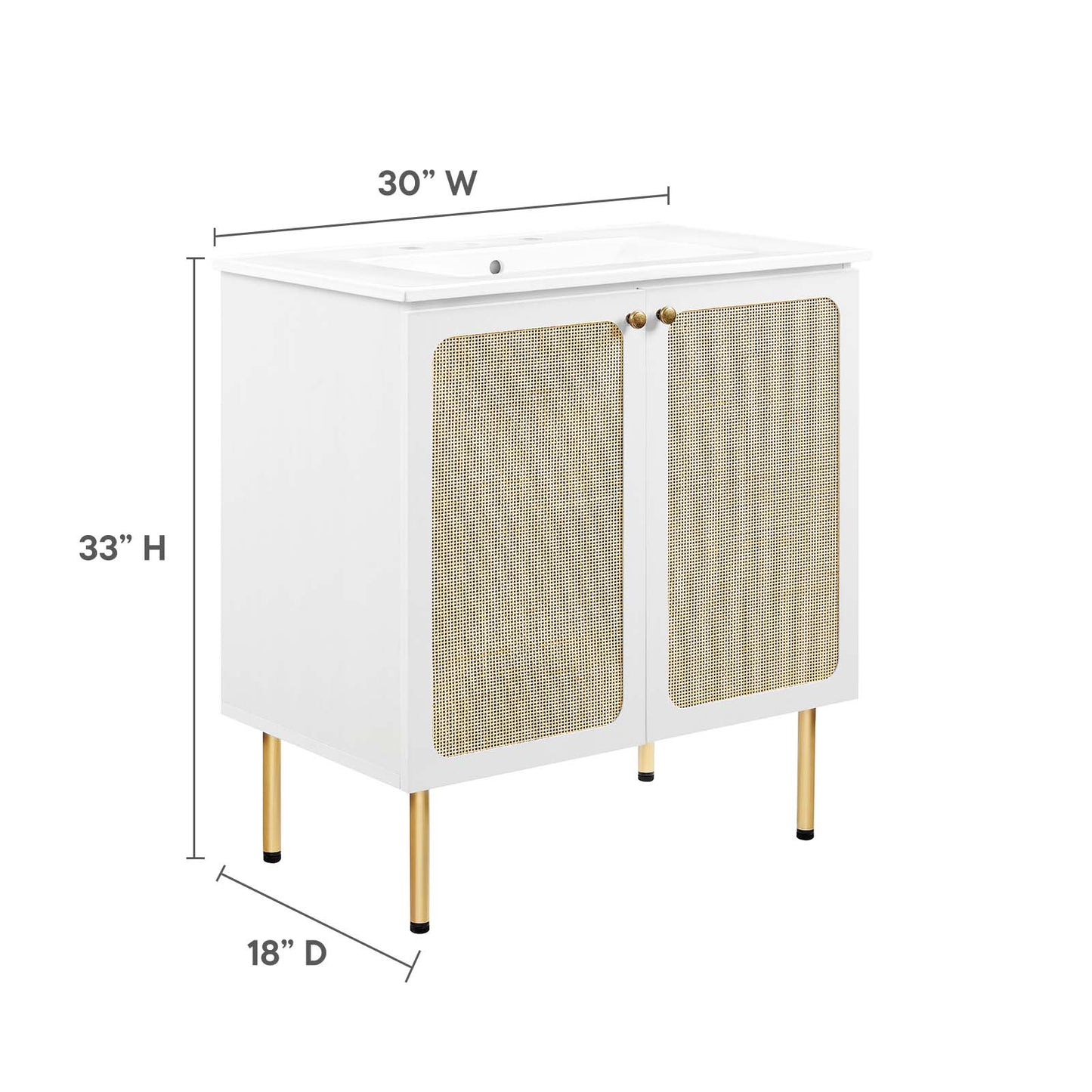 Chaucer 30" Bathroom Vanity By Modway - EEI-6695 | Bathroom Accessories | Modishstore - 41