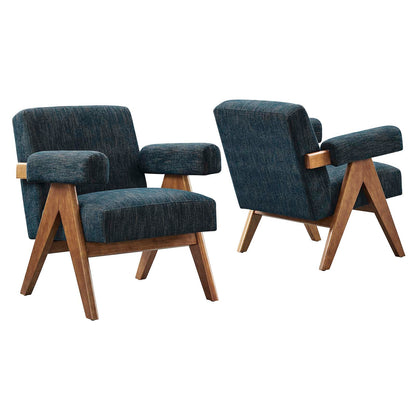 Lyra Fabric Armchair - Set of 2 By Modway - EEI-6704 | Armchairs | Modishstore - 9