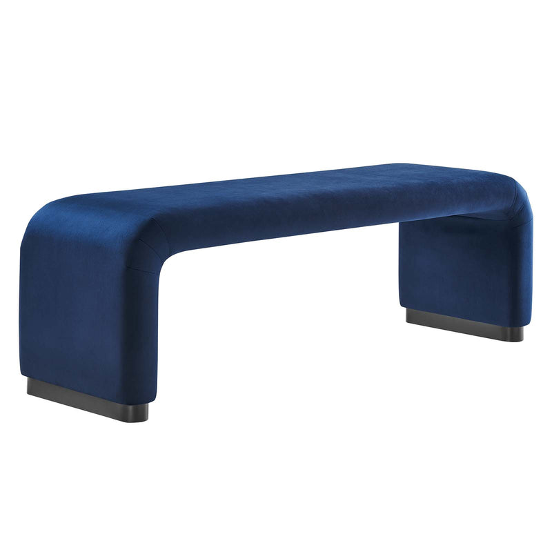 Koda Performance Velvet Waterfall Long Bench By Modway - EEI-6734 | Benches | Modishstore - 9