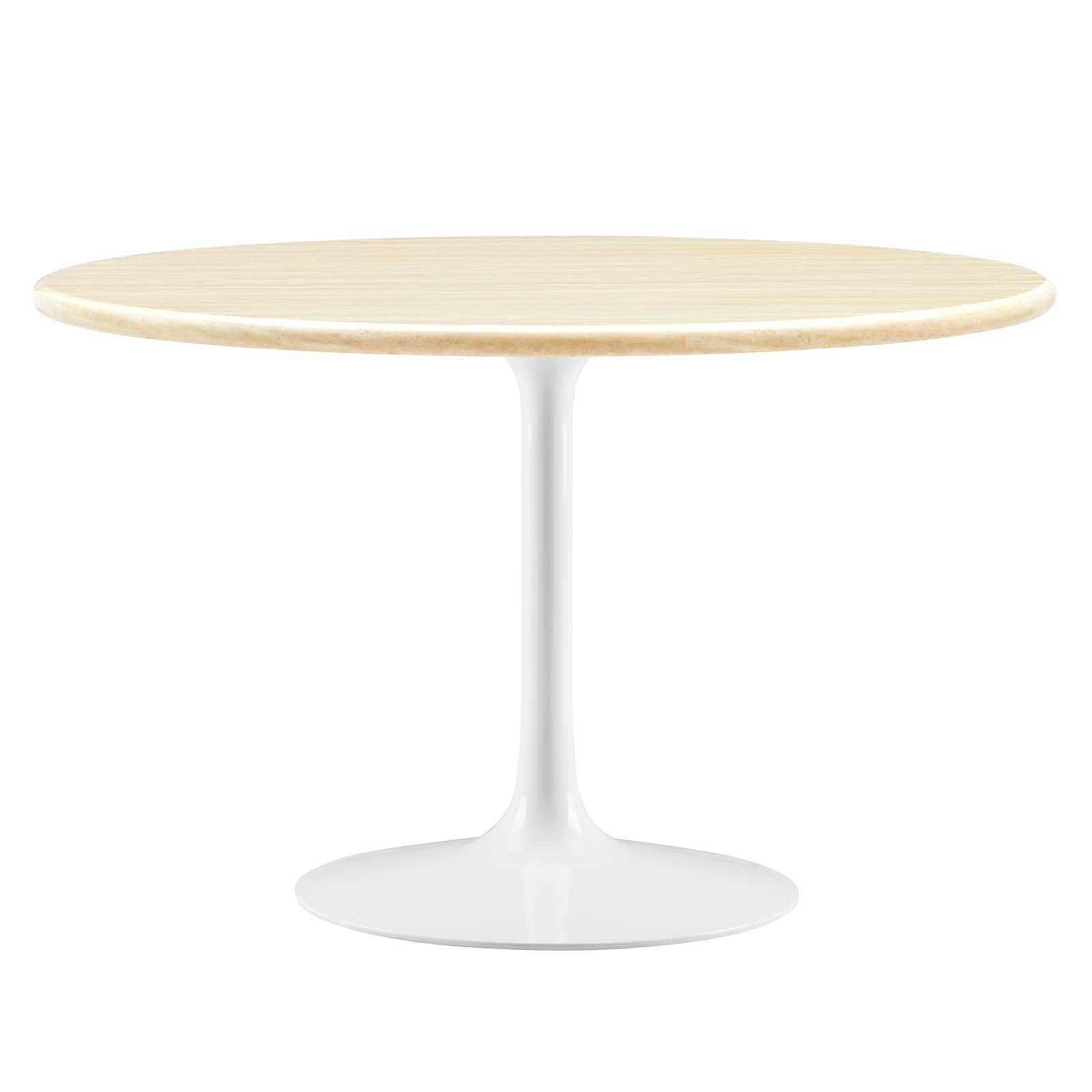 Lippa 48" Round Artificial Travertine  Dining Table By Modway - EEI-6754 | Dining Tables | Modishstore - 2