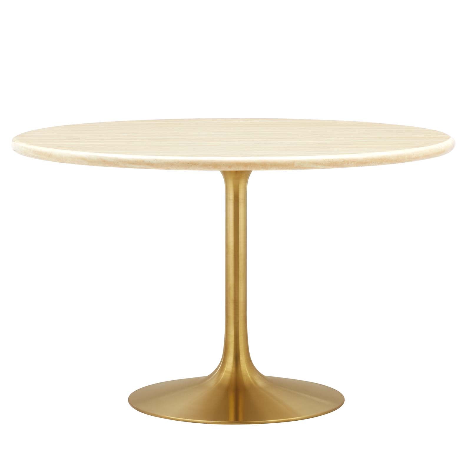 Lippa 48" Round Artificial Travertine  Dining Table By Modway - EEI-6756 | Dining Tables | Modishstore - 2