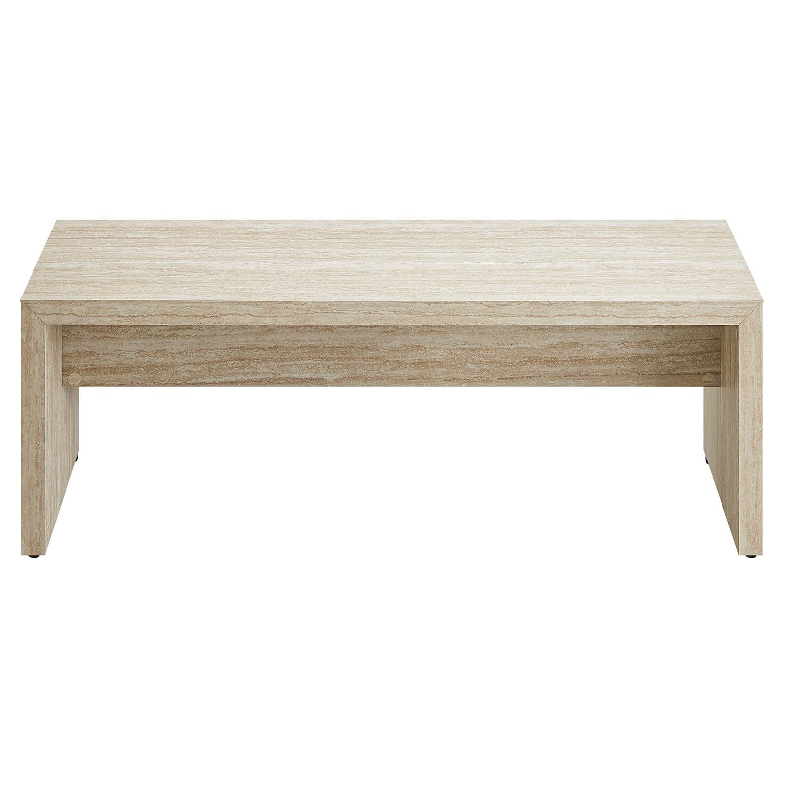 Mirella 53.5” Faux Travertine Bench By Modway - EEI-6774 | Benches | Modishstore - 3