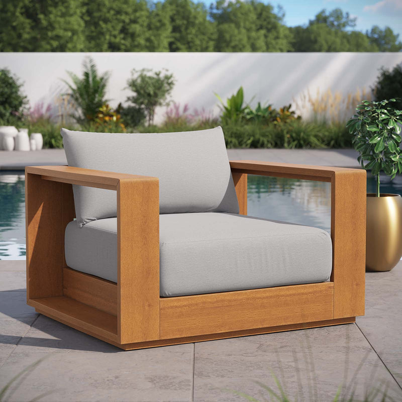 Tahoe Outdoor Patio Acacia Wood Chair By Modway - EEI-6782 | Outdoor Sofas, Loveseats & Sectionals | Modishstore - 1