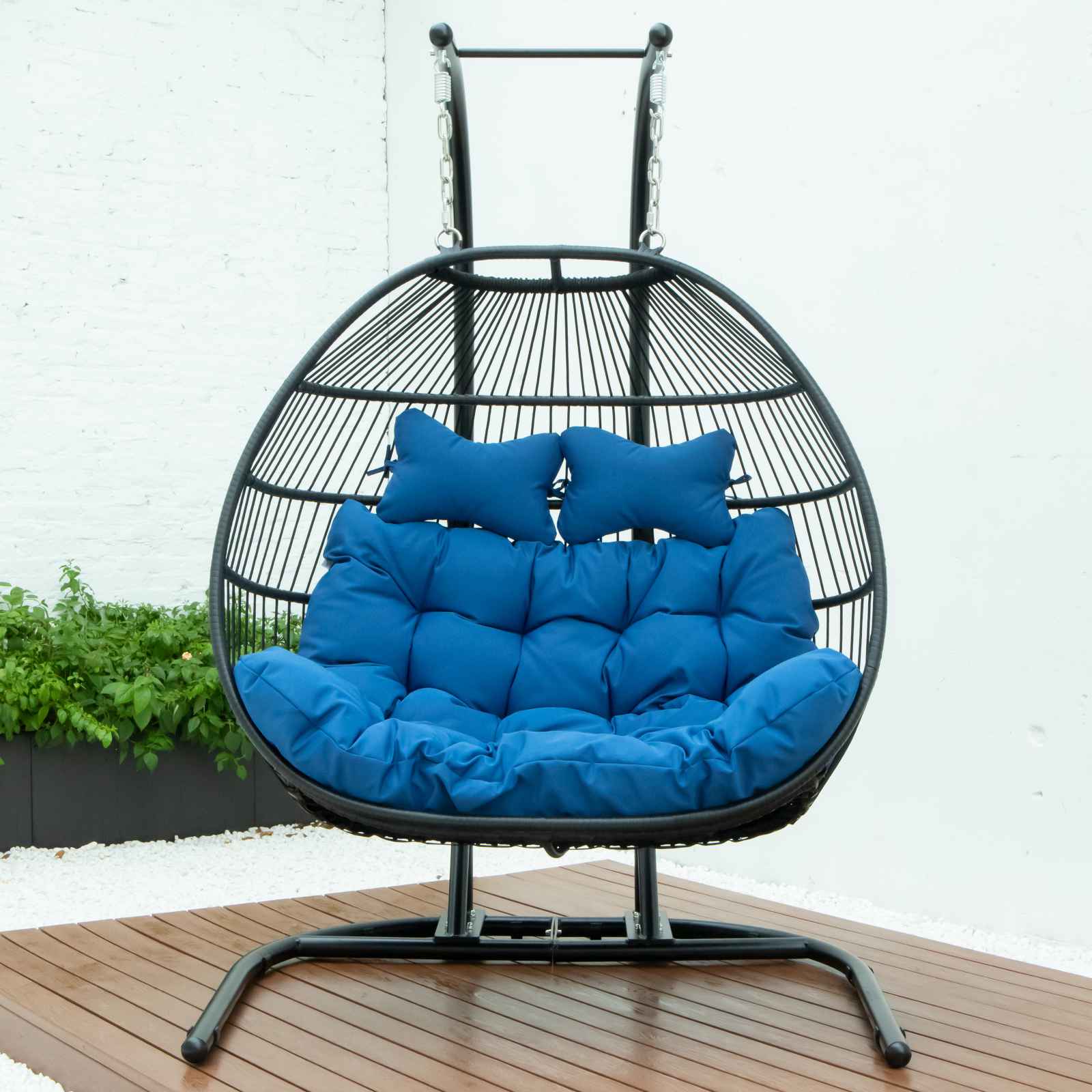 2 person outdoor egg chair hot sale