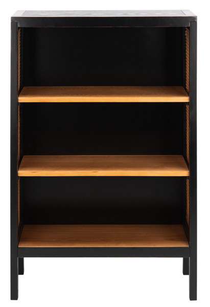 Safavieh Franz 3 Shelf Wood Back Etagere - Black | Etagere | Modishstore