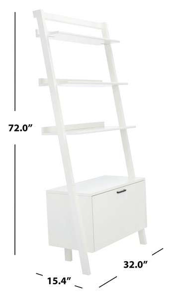 Safavieh Vlad 3 Shelf 1 Door Etagere - White | Etagere | Modishstore - 3