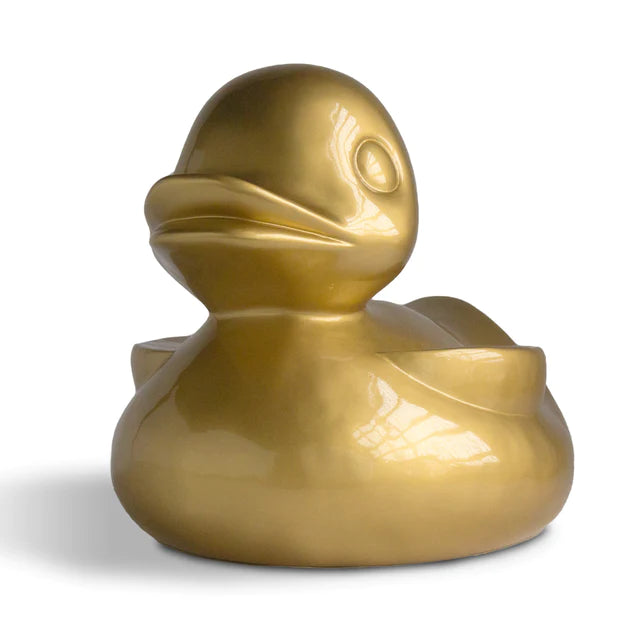 Fiberglass Duck Indore Sculpture, GOLD PAINTE By Gold Leaf Design Group | Animals & Pets | Modishstore