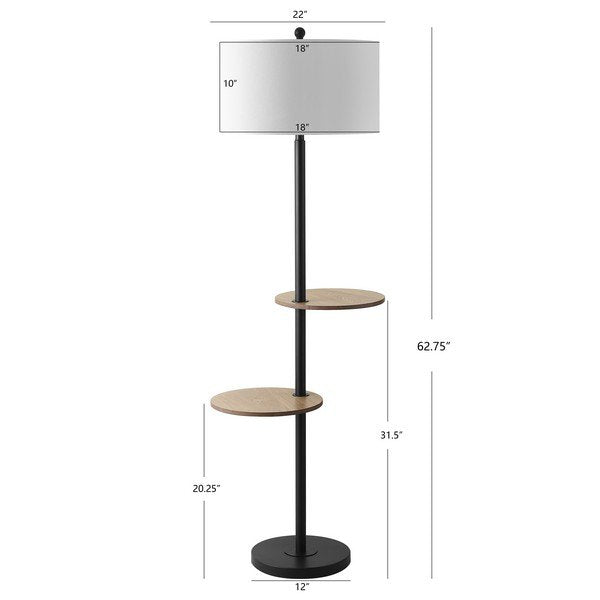 Safavieh Kelsen Floor Lamp - Matte Black | Floor Lamps | Modishstore - 3