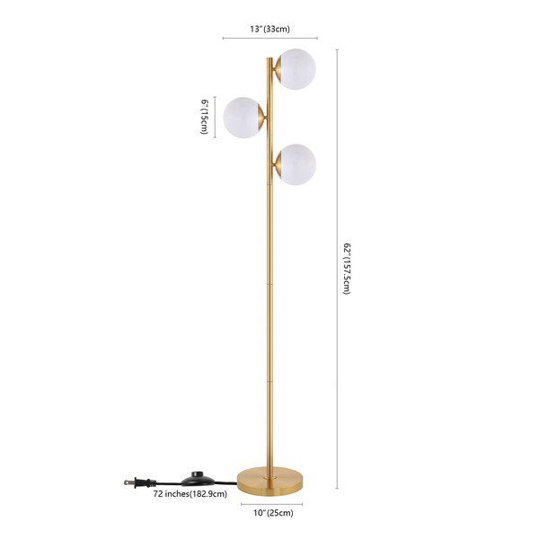 Safavieh Devlyn Floor Lamp - Brass Gold | Floor Lamps | Modishstore - 3