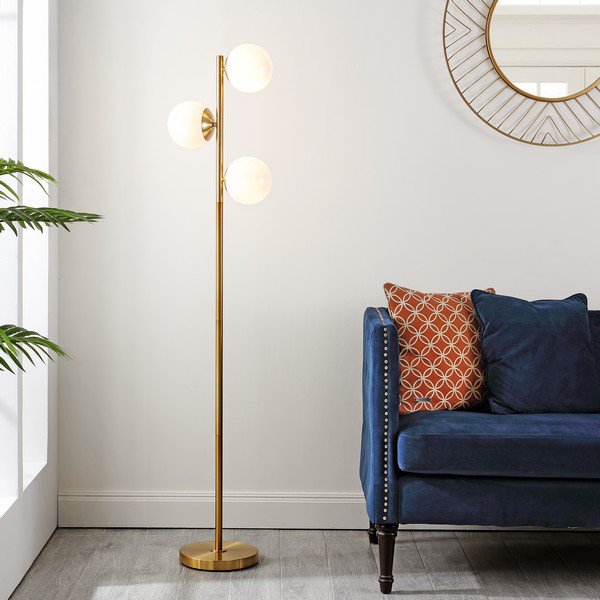 Safavieh Devlyn Floor Lamp - Brass Gold | Floor Lamps | Modishstore