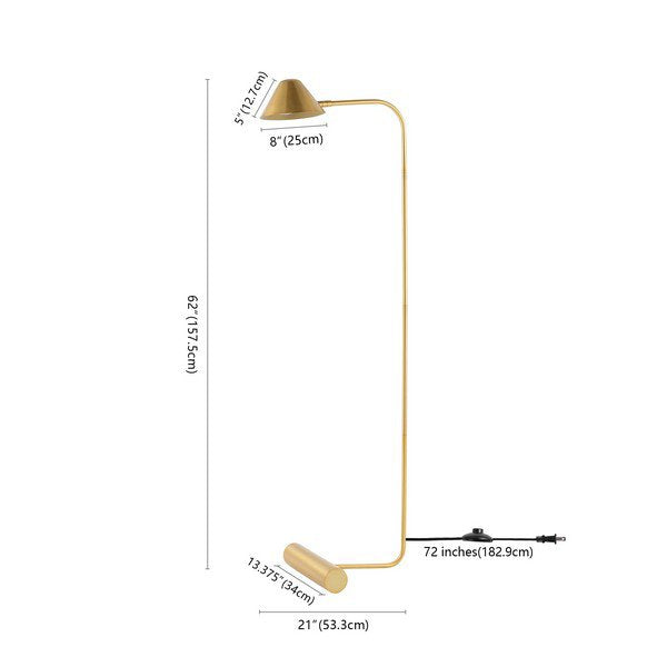 Safavieh Laverne Floor Lamp - Brass Gold | Floor Lamps | Modishstore - 3