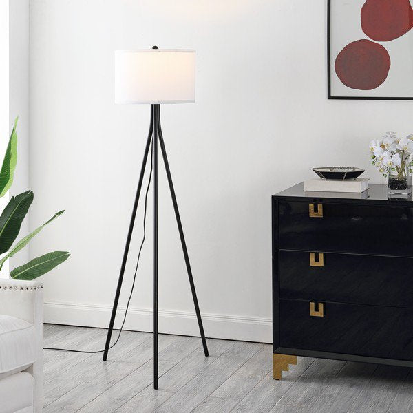 Safavieh Galilea Floor Lamp - Matte Black | Floor Lamps | Modishstore