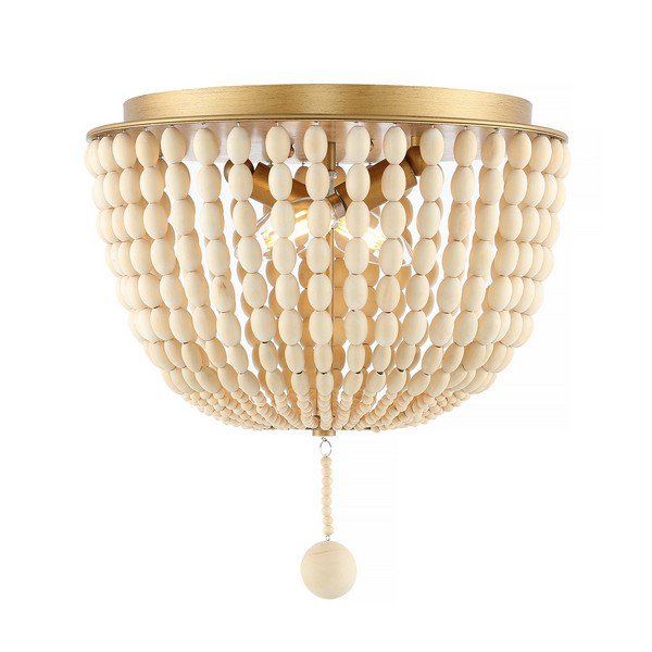 Safavieh Loris Flush Mount - Cream | Ceiling Lamps | Modishstore - 2