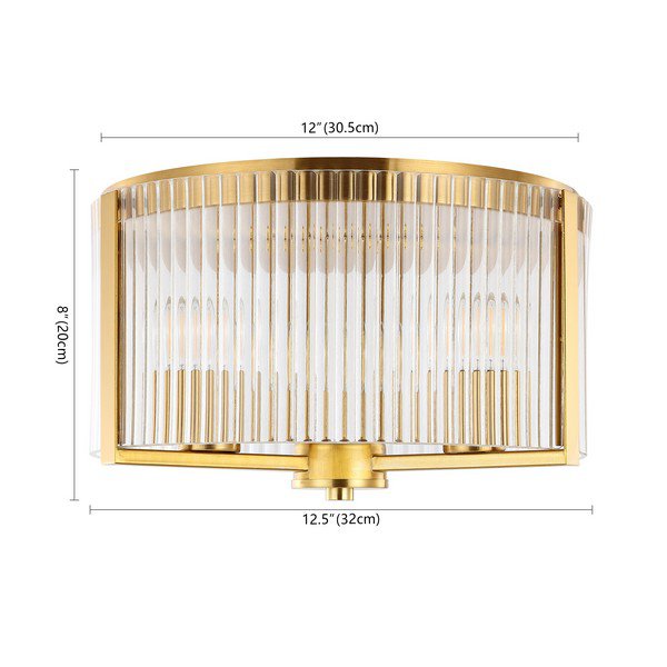 Safavieh Jetra Flush Mount - Brass | Ceiling Lamps | Modishstore - 3