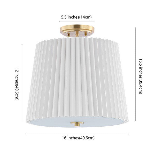 Safavieh Madio Flush Mount - Gold Base | Ceiling Lamps | Modishstore - 3