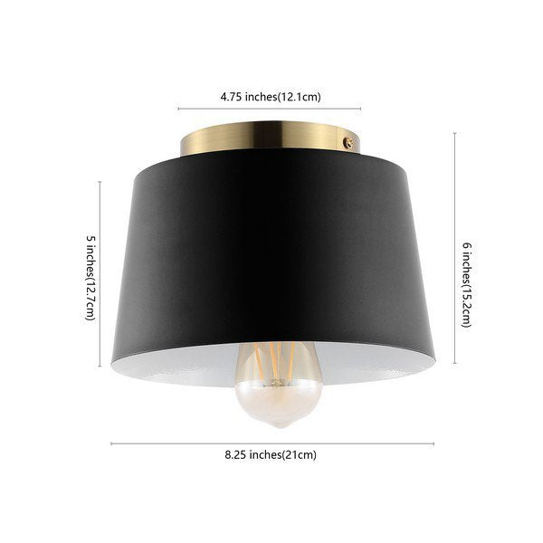 Safavieh Parkes Flush Mount - Black | Ceiling Lamps | Modishstore - 3