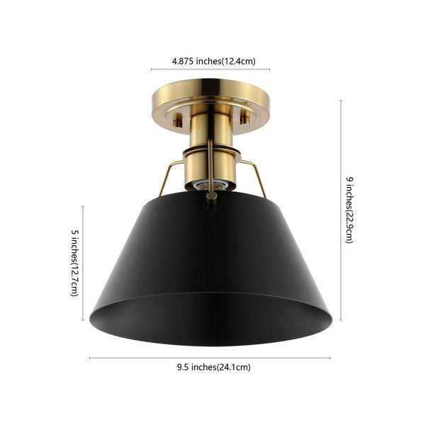 Safavieh Mazelle Flush Mount - Brass | Ceiling Lamps | Modishstore