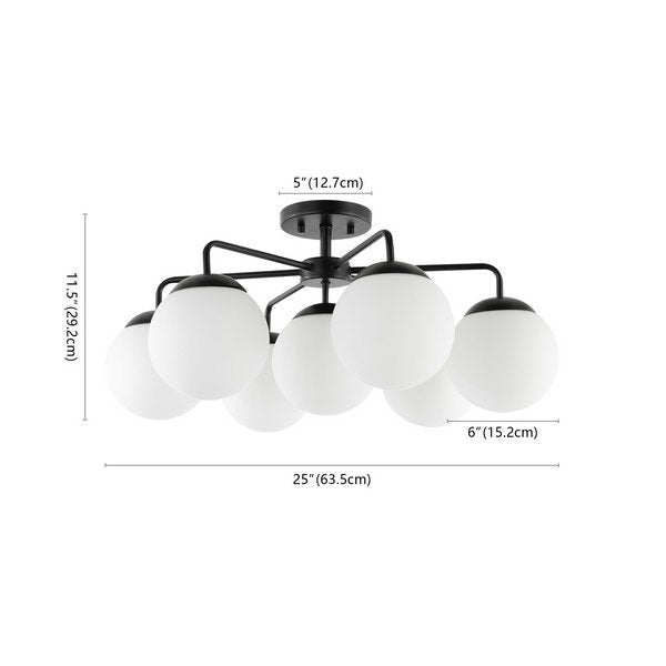 Safavieh Camdyn Flush Mount - Black | Ceiling Lamps | Modishstore - 3