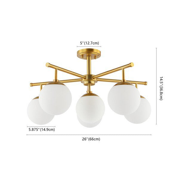 Safavieh Briette Flush Mount - Gold | Ceiling Lamps | Modishstore - 3