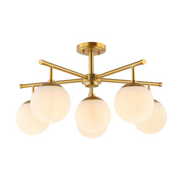 Safavieh Briette Flush Mount - Gold | Ceiling Lamps | Modishstore - 2