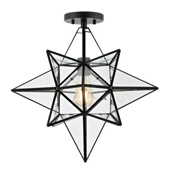 Safavieh Abrielle Flush Mount - Black | Ceiling Lamps | Modishstore - 2