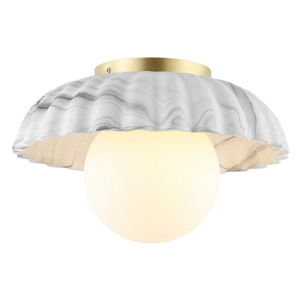 Safavieh Grima Flush Mount - White | Ceiling Lamps | Modishstore - 2