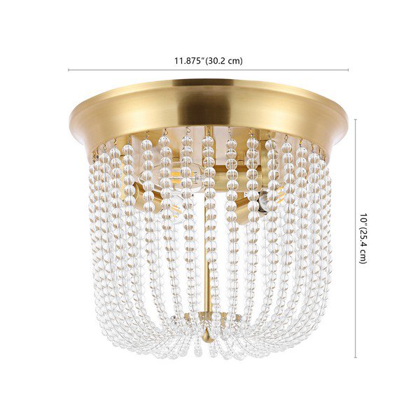 Safavieh Sarella Flush Mount - Gold | Ceiling Lamps | Modishstore - 3