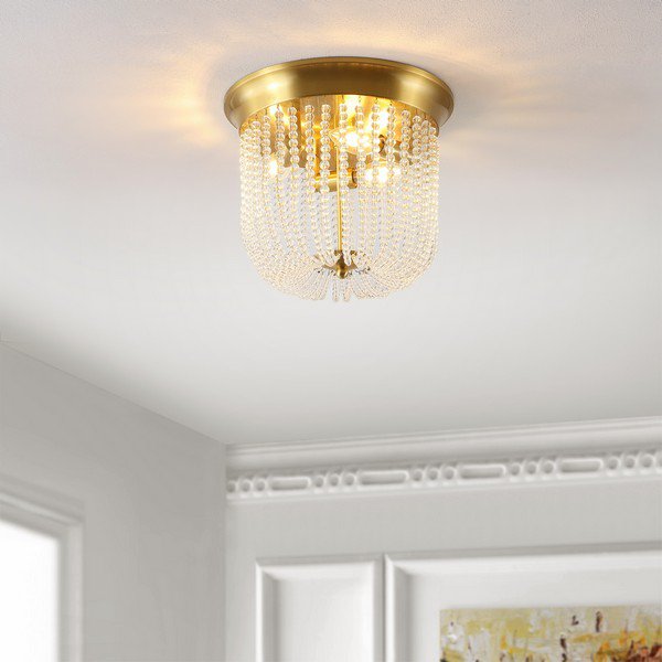 Safavieh Sarella Flush Mount - Gold | Ceiling Lamps | Modishstore