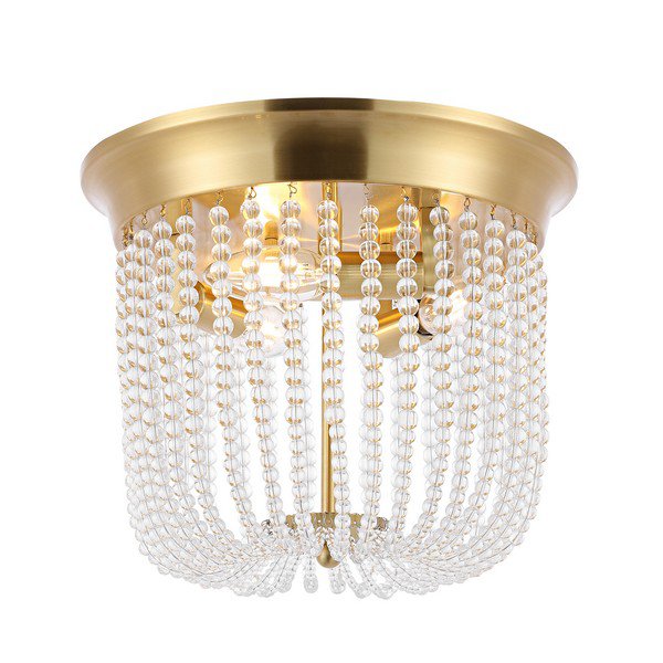 Safavieh Sarella Flush Mount - Gold | Ceiling Lamps | Modishstore - 2