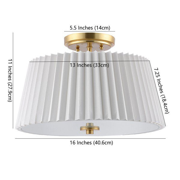 Safavieh Larlon Flush Mount - Brass Gold | Ceiling Lamps | Modishstore - 3