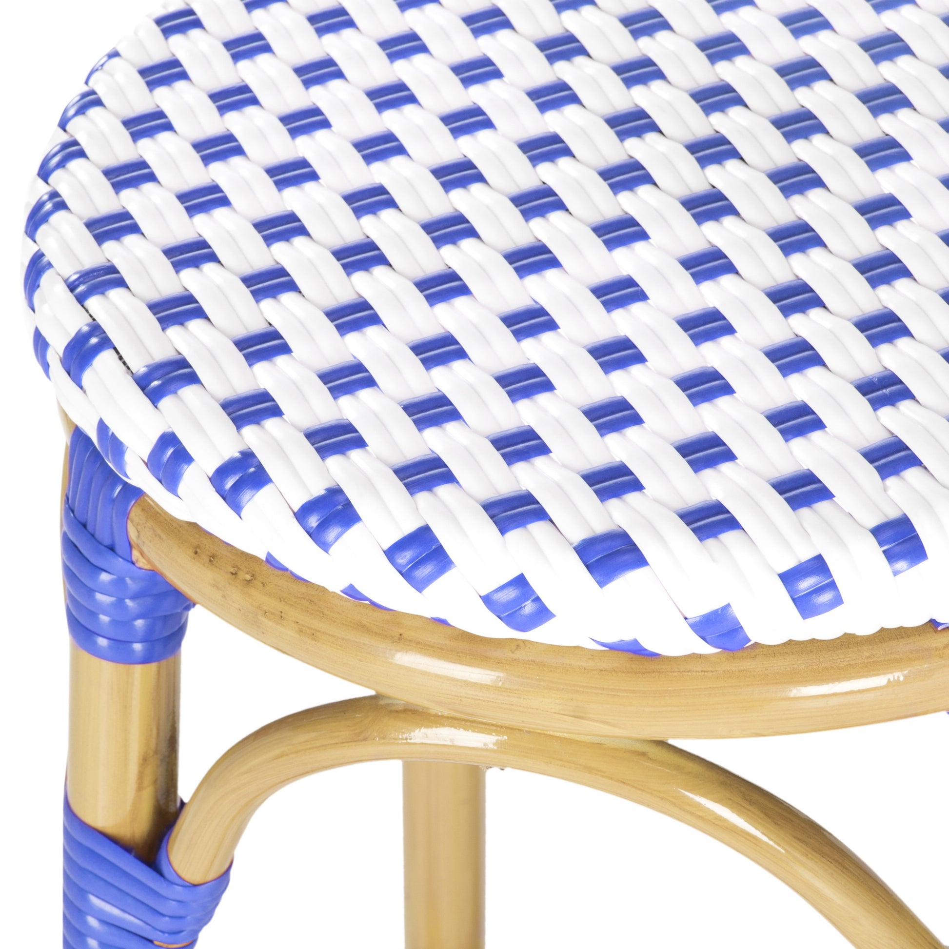 Safavieh Kipnuk Stool Blue/White (Indoor/Outdoor) | Bar Stools | Modishstore - 3