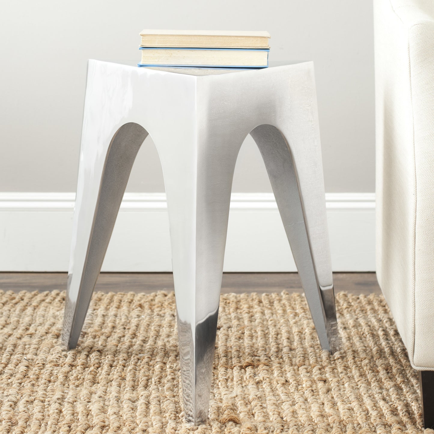 Safavieh Indium Triangle Aluminum Side Table | Side Tables | Modishstore - 1