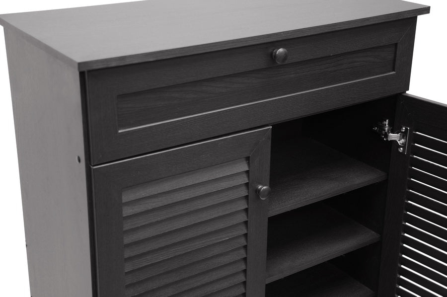 Baxton studio warren espresso shoe online cabinet