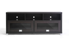 Baxton Studio Swindon Modern TV Stand with Glass Doors