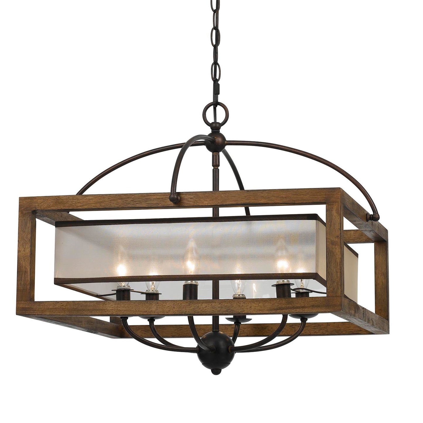 Cal Lighting FX-3536/6 60W X 6 Square Chandelier-2