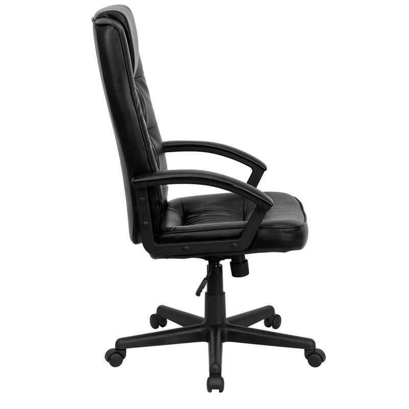 Flash Furniture GO-7102-GG High Back Black Leather Executive Swivel Office Chair | Office Chairs | Modishstore - 3