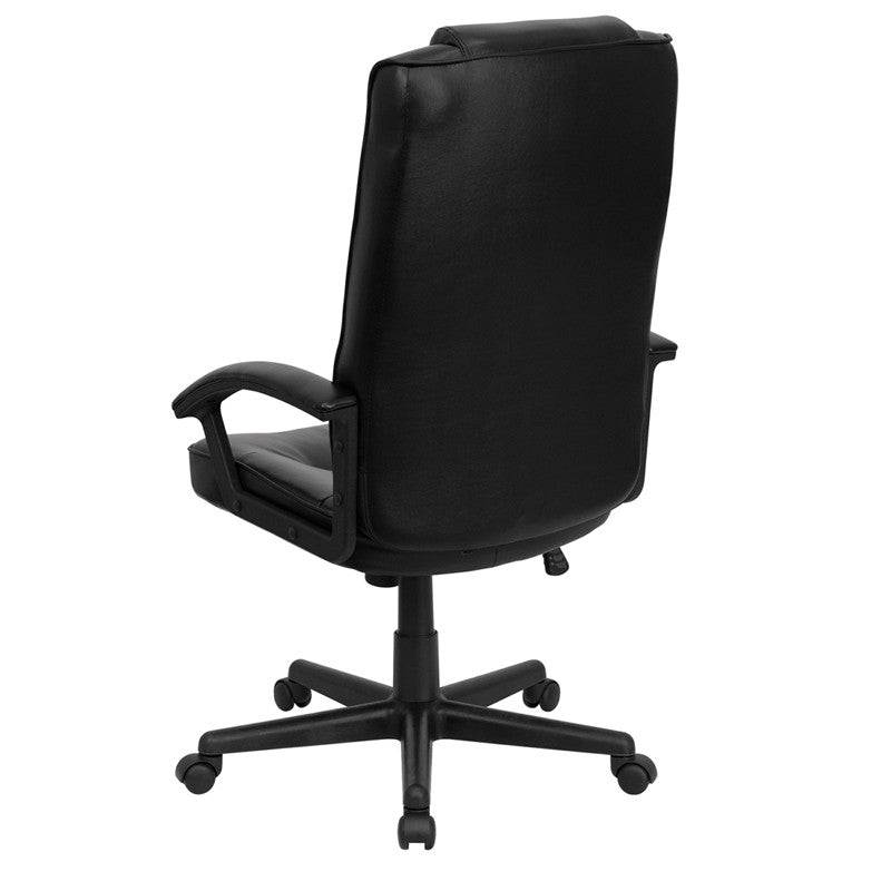 Flash Furniture GO-7102-GG High Back Black Leather Executive Swivel Office Chair | Office Chairs | Modishstore - 2