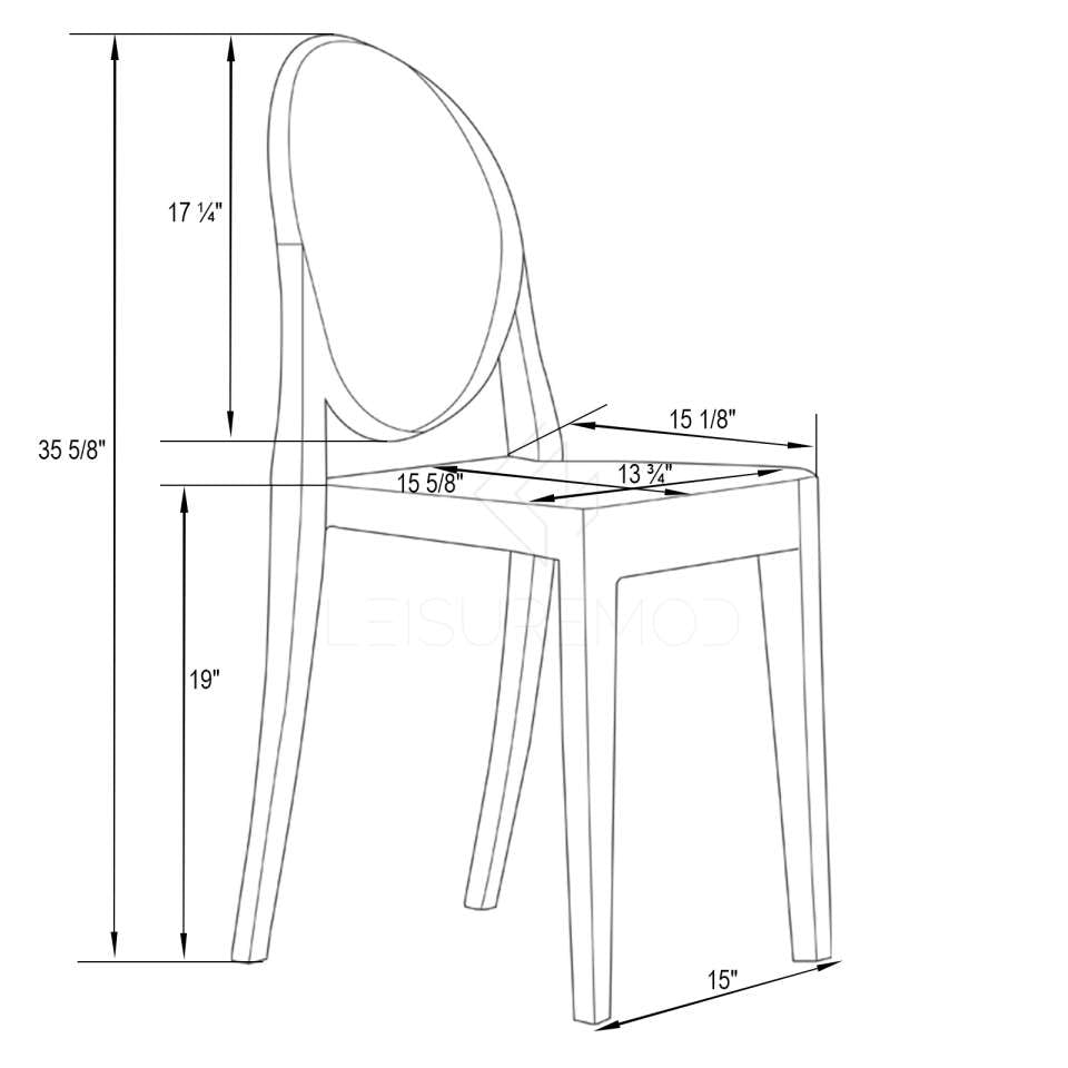 LeisureMod Marion Transparent Acrylic Modern Chair, Set of 4 | Dining Chairs | Modishstore - 2