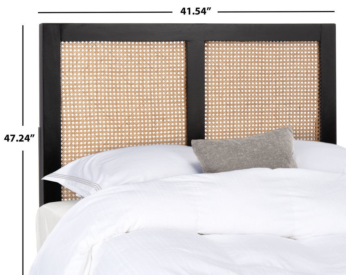 Safavieh Vienna Cane Headboard Twin Size - Black | Headboards | Modishstore - 4