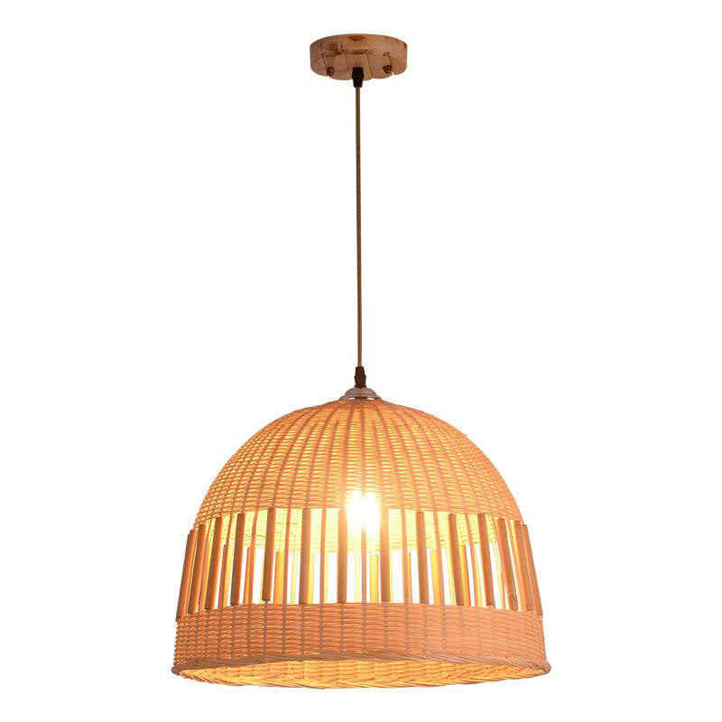 Bamboo Wicker Rattan Variety Shade Pendant Light By Artisan Living-3